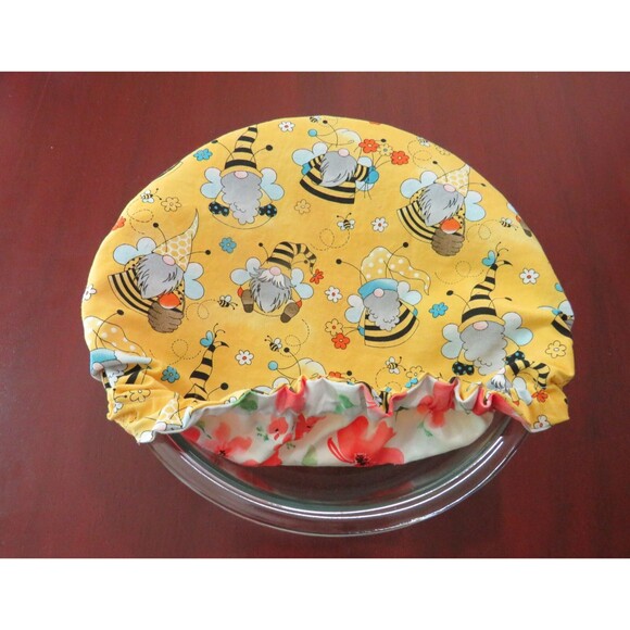 Kitchenaid Bowl Cover Bee Gnomes Reversible Mixer Cover With Pink Poppies - Picture 4 of 5